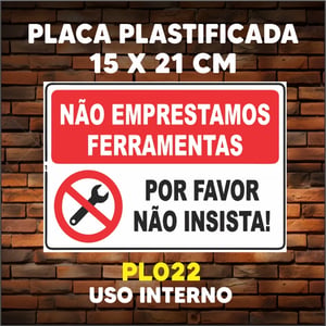 PLACA AVISO (AVISO, COMUNICADO) - PLASTIFICADA - TAM. (15x21 cm)