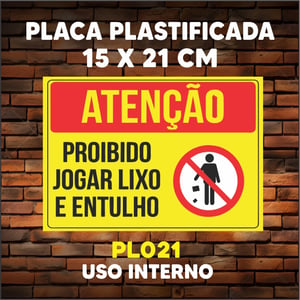 PLACA AVISO (AVISO, COMUNICADO) - PLASTIFICADA - TAM. (15x21 cm)