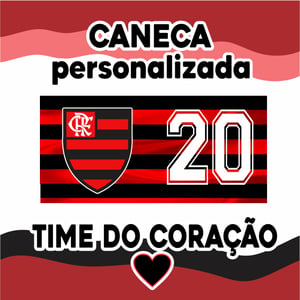 Caneca Branca Personalizada - Flamengo