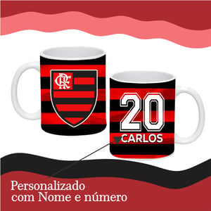 Caneca Branca Personalizada - Flamengo