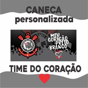 Caneca Branca Personalizada - Corinthians (tema: 3)