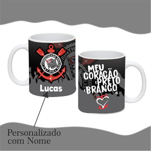 Caneca Branca Personalizada - Corinthians (tema: 3)