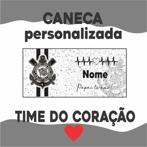 Caneca Branca Personalizada - Corinthians