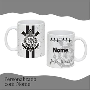 Caneca Branca Personalizada - Corinthians