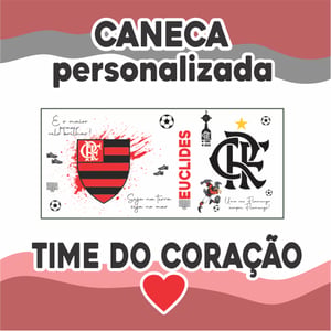 Caneca Branca Personalizada - Flamengo (tema: 2)