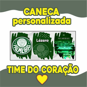 Caneca Branca Personalizada - Palmeiras (tema: 2)