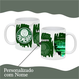 Caneca Branca Personalizada - Palmeiras (tema: 2)