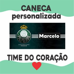 Caneca Branca Personalizada - Palmeiras