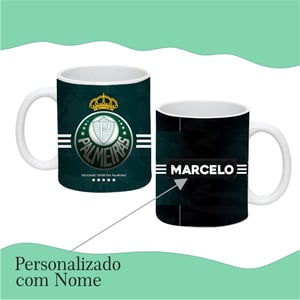Caneca Branca Personalizada - Palmeiras