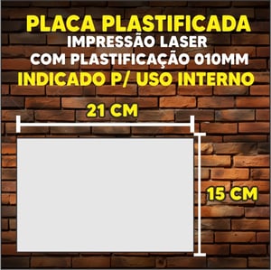 PLACA AVISO (AVISO BANHEIRO) - PLASTIFICADA - TAM. (15x21 cm)