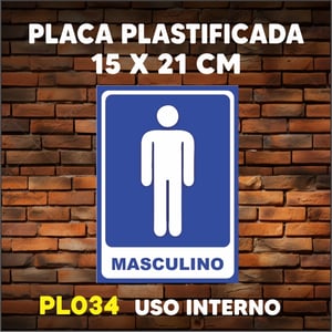 PLACA AVISO (AVISO BANHEIRO) - PLASTIFICADA - TAM. (15x21 cm)