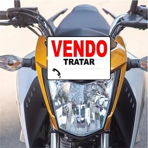 PLACA (VENDO - TRATAR) - PLASTIFICADA - TAM. (15x21 cm)