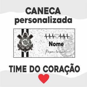 Caneca Branca Personalizada - Corinthians