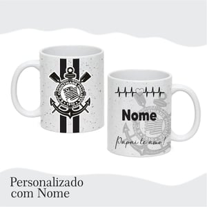 Caneca Branca Personalizada - Corinthians