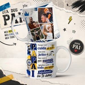 CANECA PORCELANA BRANCA (DIA DOS PAIS - TEMA - 01)