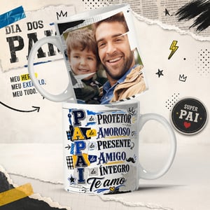 CANECA PORCELANA BRANCA (DIA DOS PAIS - TEMA - 02)
