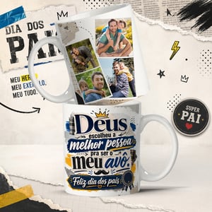CANECA PORCELANA BRANCA (DIA DOS PAIS - TEMA - 03)