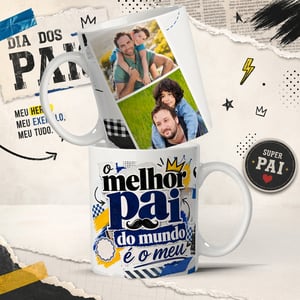CANECA PORCELANA BRANCA (DIA DOS PAIS - TEMA - 04)
