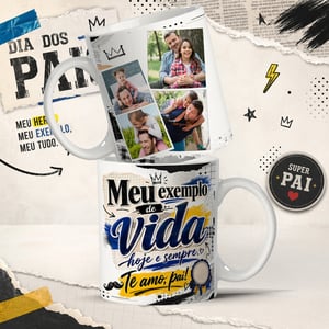 CANECA PORCELANA BRANCA (DIA DOS PAIS - TEMA - 06)