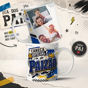 CANECA PORCELANA BRANCA (DIA DOS PAIS - TEMA - 07)