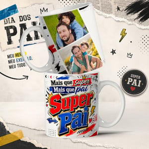 CANECA PORCELANA BRANCA (DIA DOS PAIS - TEMA - 09)
