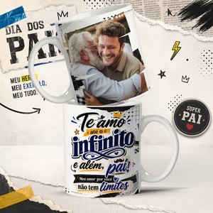 CANECA PORCELANA BRANCA (DIA DOS PAIS - TEMA - 10)