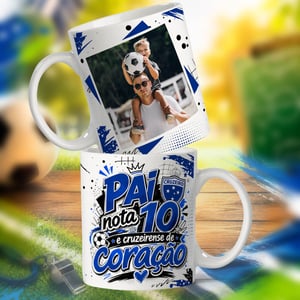 CANECA PORCELANA BRANCA (PAI É NOTA 10)