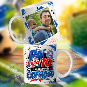 CANECA PORCELANA BRANCA (PAI É NOTA 10)