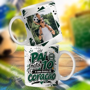 CANECA PORCELANA BRANCA (PAI É NOTA 10)