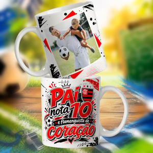 CANECA PORCELANA BRANCA (PAI É NOTA 10)