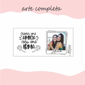 CANECA PORCELANA BRANCA ( PLANTEI UMA AMIGA)