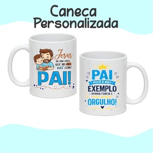 CANECA PORCELANA BRANCA ( Jesus me ama tanto, que me d...))