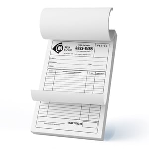 Bloco notas - personalizado - 1 Via c/ 100 folhas Papel: Sulfite 75g/m² - 1 via  Impressão: 4/0 (Impressão somente na frente)  Serrilha Folhas por bloco: 100fl