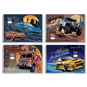 Caderno Desenho - 80fl - -Comum - Credeal Capa Papel Cartão, Folhas lisa 17,5 x 20 cm    