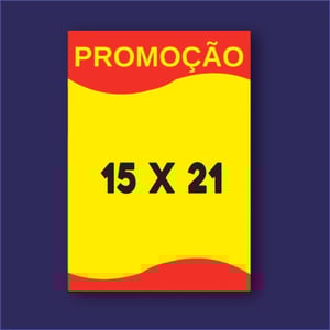 PLACA PROMOÇÃO - 2 UND - PLASTIFICADA IMPRESSÃO PAPEL COLOR PLUS - 180G 15 X 21 CM  PLASTIFICAÇÃO 10MM  
