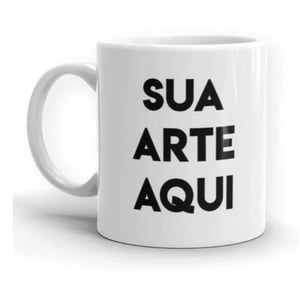 Caneca Porcelana Branca - Personalizada Logo, Foto, Frase. Porcelana 325ml 8 cm de diâmetro e 9,5 cm de altura Branca Sublimação  Imagem impressa: 21,5 cm x 9,5 cm