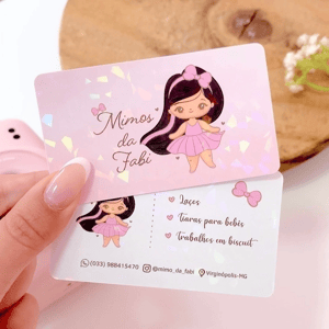 Cartão de Visita - Holográfico Couchê 250 g 9x5 cm  Laminação Holográfica  