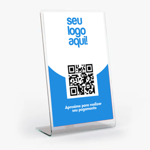 Placa Display Acrílico - expositor Acrílico 10x15 cm 4x0  IMPRESSÃO LASER + LAMINAÇÃO BRILHO 