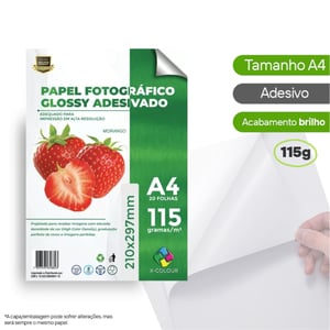 PAPEL FOTO. ADESIVO 115G - 20FL      