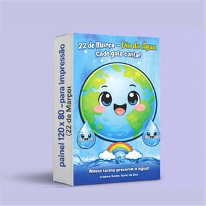 ARTE DIGITAL ( PAINEL 22 de Março - dia da água)  TAMANHO PAINEL 120X80 CM    SOMENTE A Arte digital para impressão