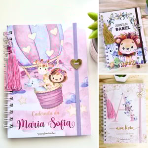 Caderneta de Saúde - personalizada completa Papel sulfite 75g 14 x 21 cm  Capa dura frente e verso Com Wi-ro, pingente e elástico 