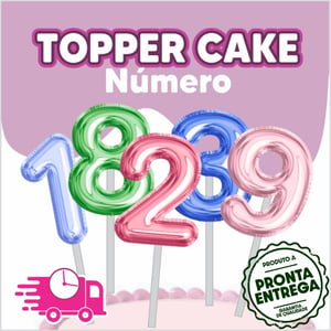 CAKE TOPPER NUMEROS Impressão Papel fotográfico 180g 6 X 8 CM  Fundo Papel Lamicote 180g Com Palito pronto para uso 