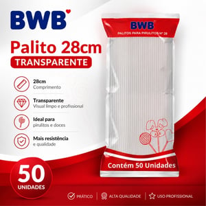 CANUDO Nº 28 - BWB - 50UND PET ATÓXICO Comp.:280xDiâm.: 4,3  TRANSPARENTE  