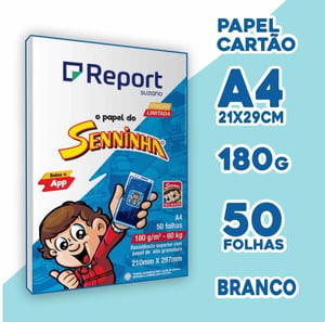 PACOTE 50 FOLHAS - PAPEL CARTÃO 180G - SENNINHA      