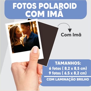 FOTOS POLAROID PERSONALIZADO - COM IMÃ Papel fotográfico Imantado FOLHA A 20 X 30 CM Impressão: 4/0 (Impressão somente frente) COM LAMINAÇÃO BRILHO COM ou SEM FRASE ENVIAR FOTOS APOS FINALIZAR COMPRA
