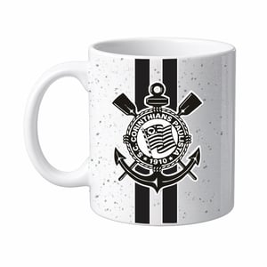 Caneca Branca Personalizada - Corinthians Cerâmica Capacidade em volume: 325 mL Branca Sublimação  NOME PERSONALIZADO
