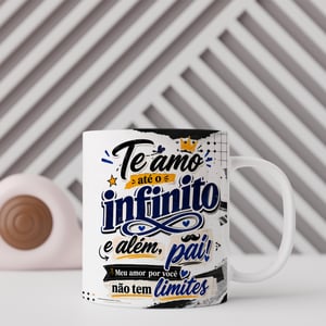 CANECA PORCELANA BRANCA (DIA DOS PAIS - TEMA - 10) Cerâmica Capacidade em volume: 325 mL Branca Sublimação  