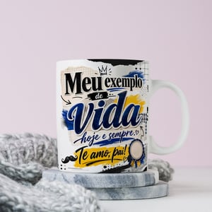 CANECA PORCELANA BRANCA (DIA DOS PAIS - TEMA - 06) Cerâmica Capacidade em volume: 325 mL Branca Sublimação  