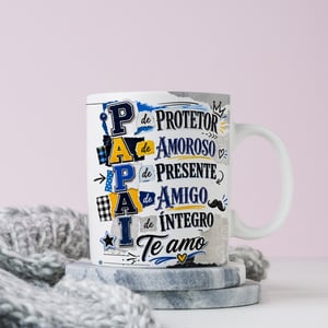 CANECA PORCELANA BRANCA (DIA DOS PAIS - TEMA - 02) Cerâmica Capacidade em volume: 325 mL Branca Sublimação  