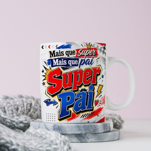 CANECA PORCELANA BRANCA (DIA DOS PAIS - TEMA - 09) Cerâmica Capacidade em volume: 325 mL Branca Sublimação  